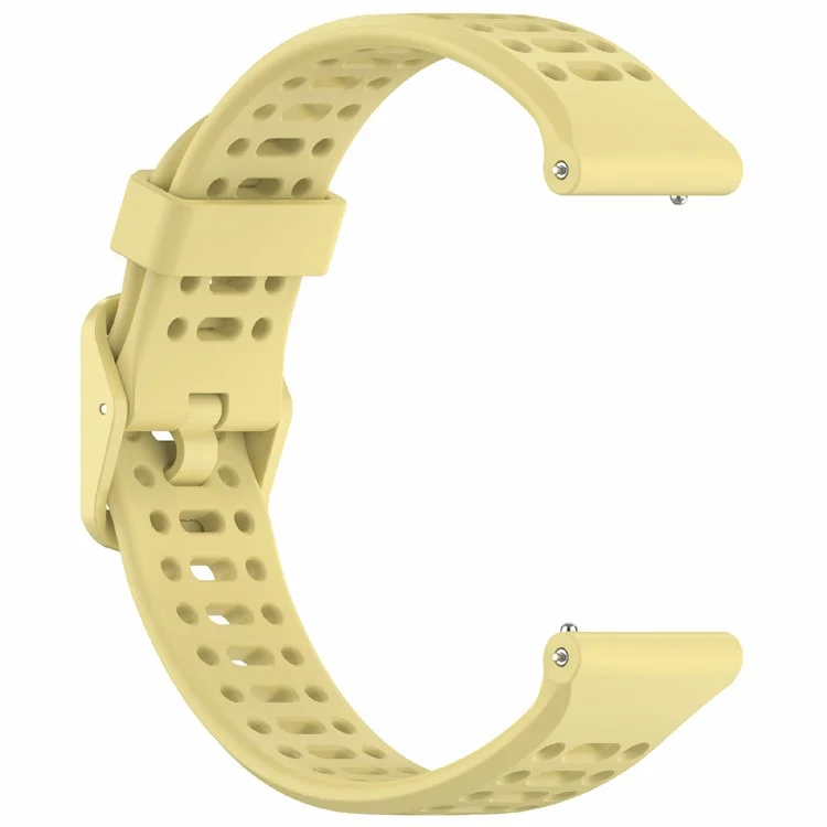 For Coros Pace 2  /  Apex 2  /  Apex 42mm Silicone Watch Band Solid Color 20mm Watch Strap - Yellow