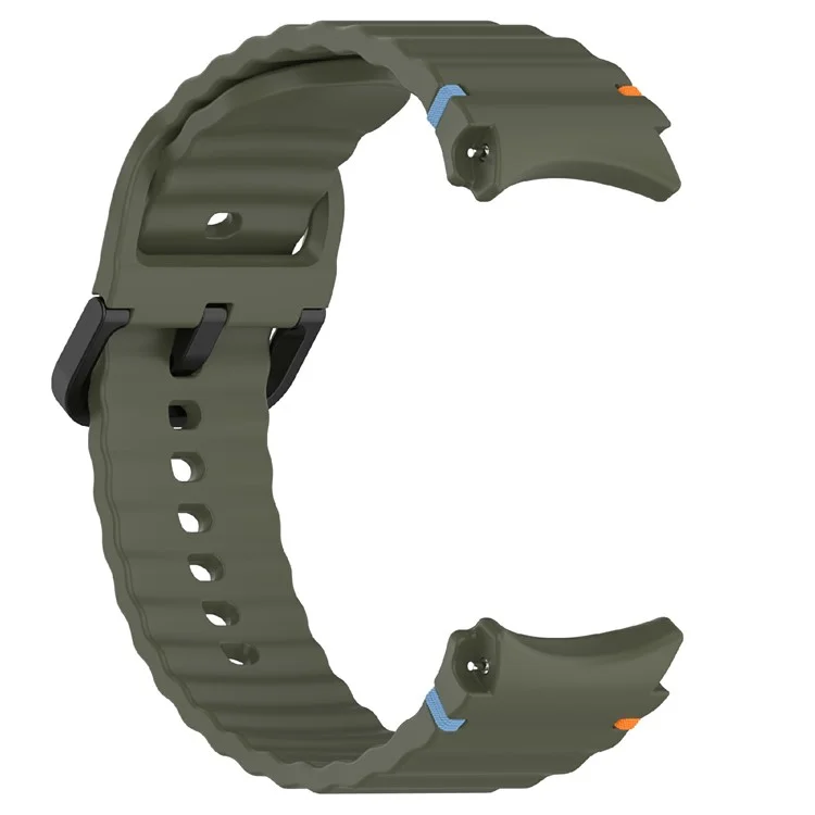 Pour Samsung Galaxy Watch7 44mm / 40mm / Watch FE 40mm / Watch6 40mm / 44mm Remplacement du bracelet Bracelet de montre en silicone - Vert armée