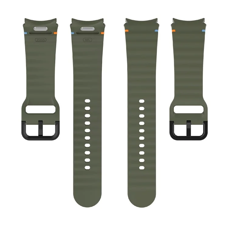 Pour Samsung Galaxy Watch7 44mm / 40mm / Watch FE 40mm / Watch6 40mm / 44mm Remplacement du bracelet Bracelet de montre en silicone - Vert armée
