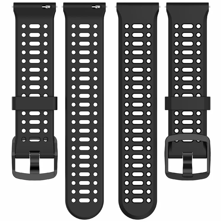 For Coros Pace 3 / Apex 2 Pro / Apex Pro Bands Solid Color 22mm Silicone Watch Strap - Black