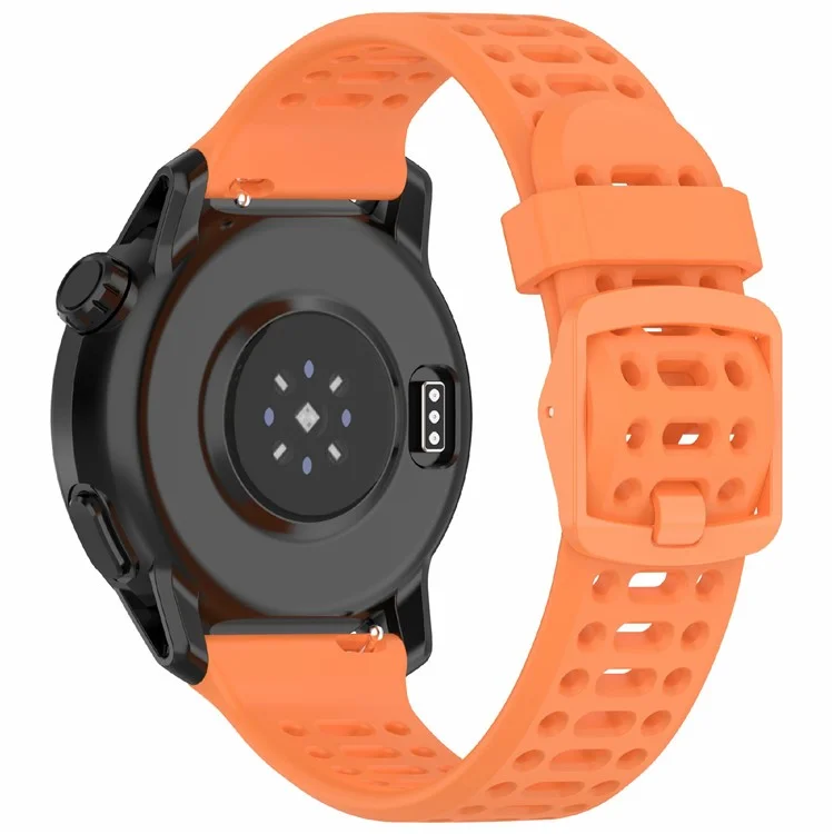 For Coros Pace 3 / Apex 2 Pro / Apex Pro Bands Solid Color 22mm Silicone Watch Strap - Orange