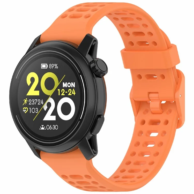 For Coros Pace 3 / Apex 2 Pro / Apex Pro Bands Solid Color 22mm Silicone Watch Strap - Orange