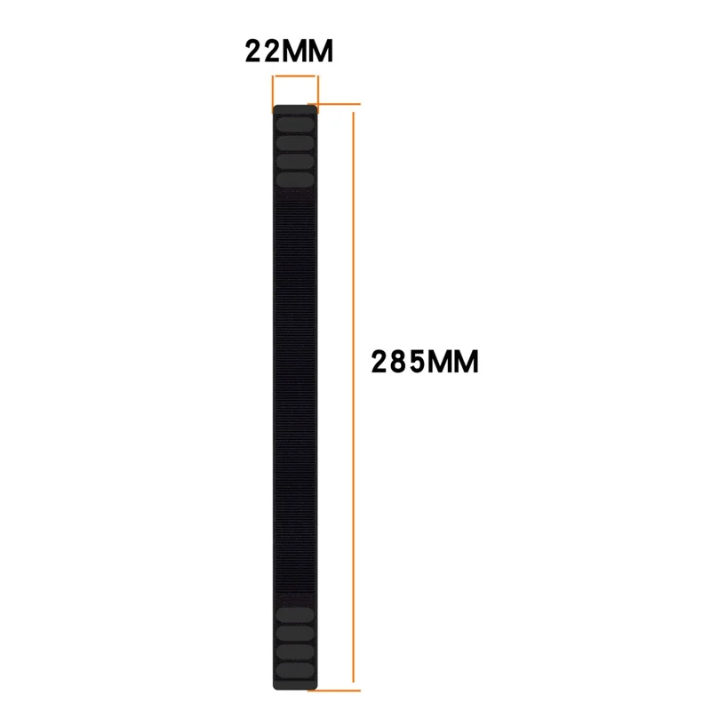 Für Garmin Fenix 8 47mm / Garmin Fenix 7 / 6 / 5 Uhrarmband Nylon Verstellbares Armband - Schwarz