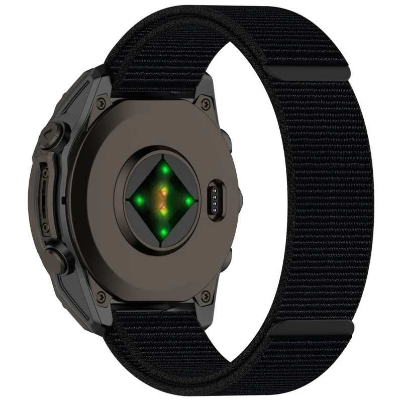 For Garmin Fenix 8 43mm / Garmin Fenix 7S / 6S Watch Strap Nylon Adjustable Wristband Strap - Black