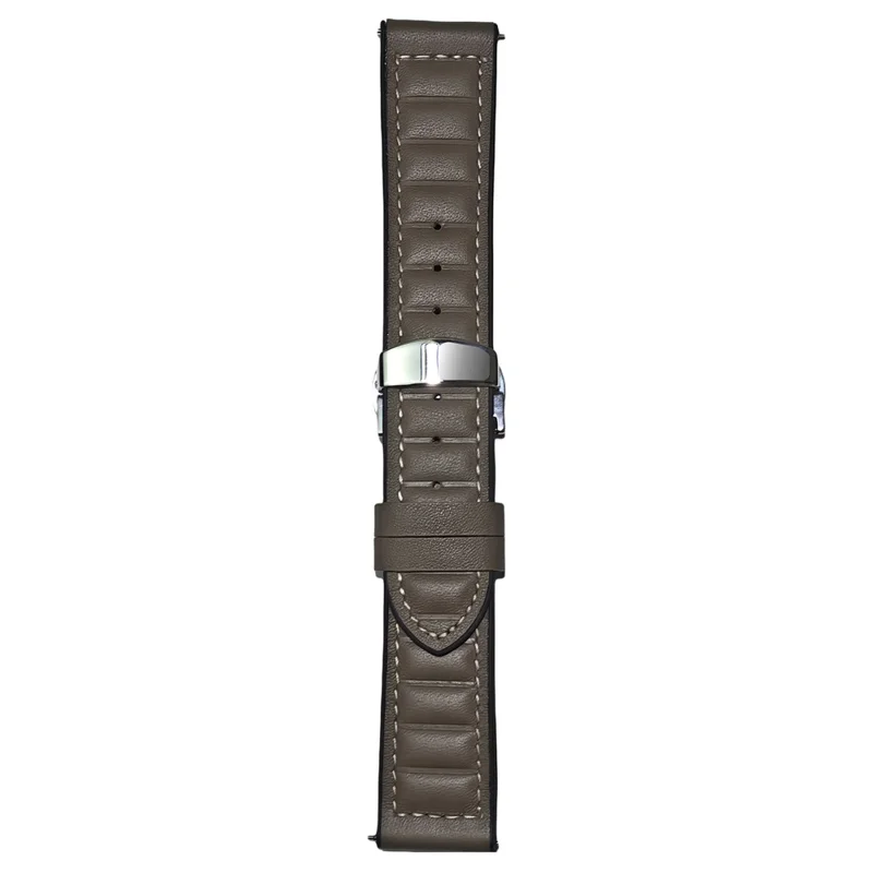 Per Samsung Galaxy Watch7 44mm 40mm / Guarda fe 40mm Universal 20mm Genuina Cinghia di Cuoio in Pelle Vera - Tan