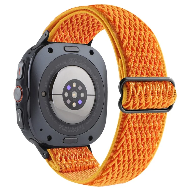 Pour Samsung Galaxy Watch Ultra 47mm Woven Watchband Wave Texture Watch Strap - Orange