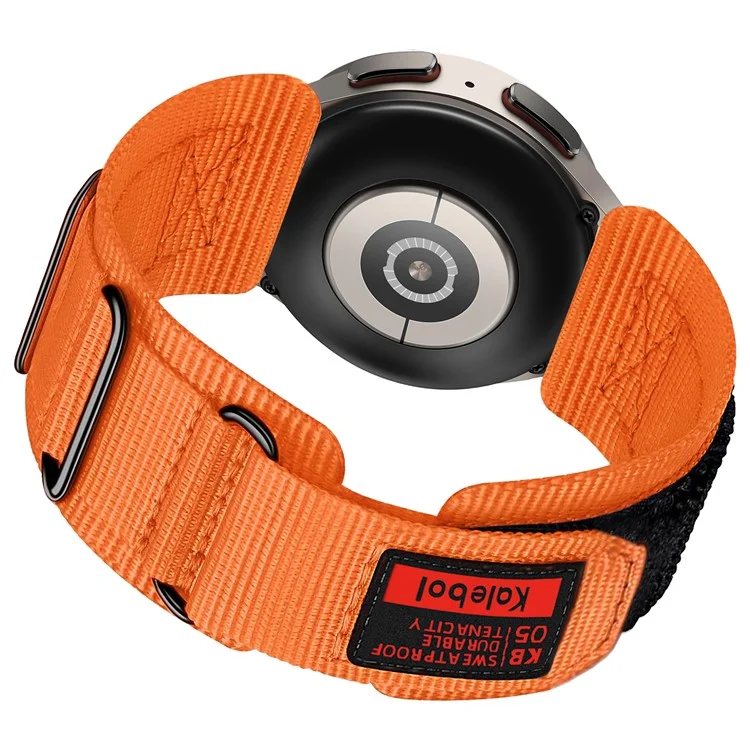 KALEBOL Für Huawei Watch GT 3 42mm / GT 3 Pro 43mm 3-Ring Nylon-Armband Universal 20mm Uhrenarmband - Orange