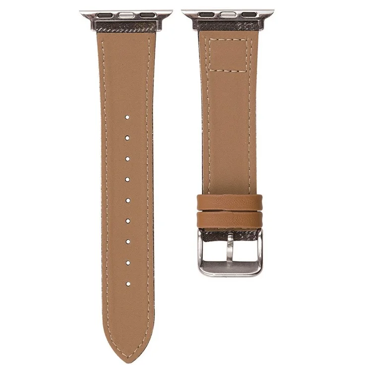 Wool + Leather Strap for Apple Watch Series 10 46mm / Ultra 2 /  Ultra 49mm / 9 8 7 45mm / SE (2023) SE (2022) SE 6 5 4 44mm / 3 2 1 42mm - Blue