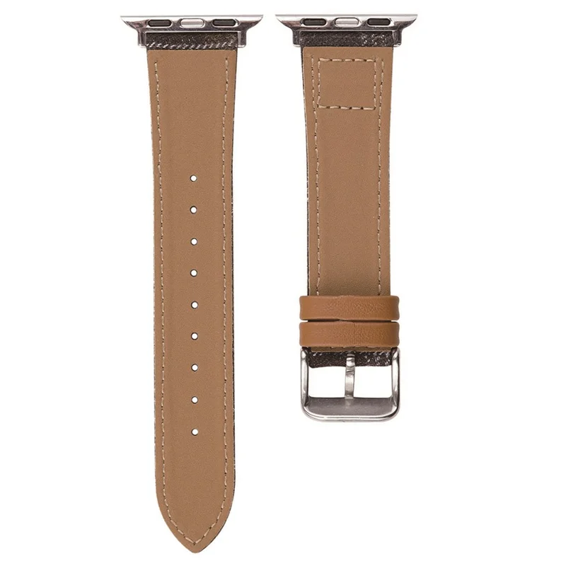 Correa de lana y cuero para Apple Watch Series 10 42mm / 9 8 7 41mm / SE (2023) SE (2022) SE 6 5 4 40mm / 3 2 1 38mm - Multicolor