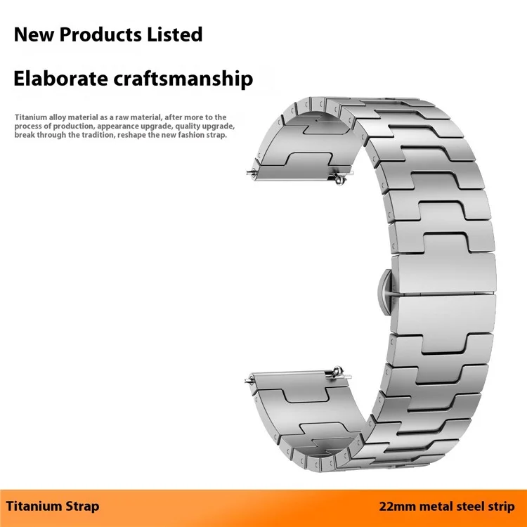 Titanium Alloy Strap for Huawei Watch GT 5 Pro / GT 5 / GT 4 46mm Universal 22mm Metal Watchband - Titanium