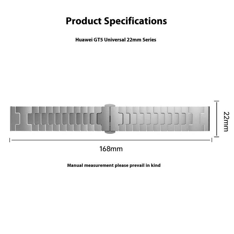 Titanium Alloy Strap for Huawei Watch GT 5 Pro / GT 5 / GT 4 46mm Universal 22mm Metal Watchband - Titanium