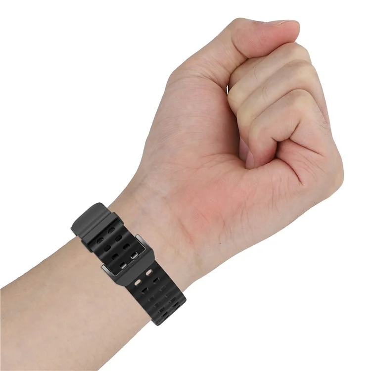 Bracelet Silicone 26mm pour Garmin Fenix 8 51mm / Enduro 3 / Instinct 2X Multiples Trous - Noir