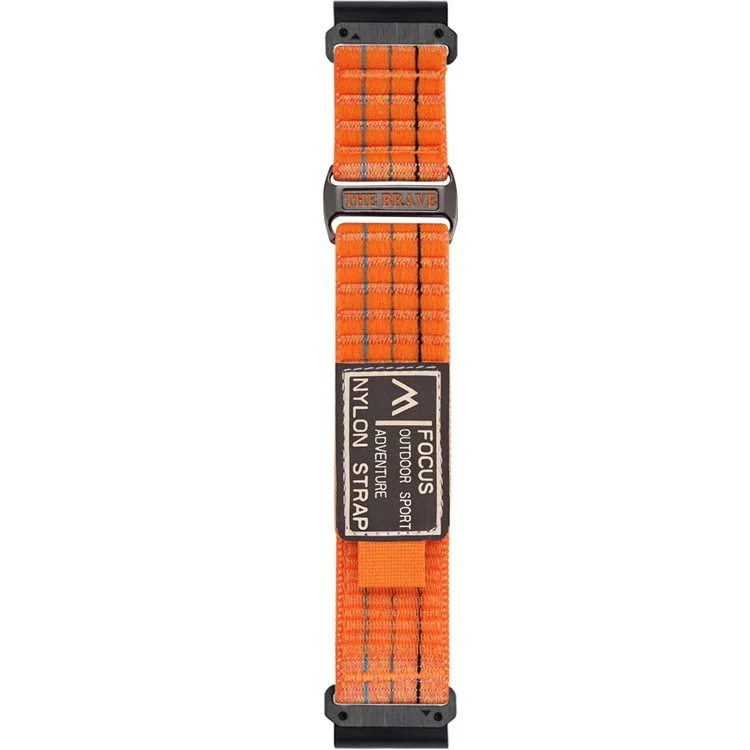 Bracelet de montre 26mm pour Garmin Fenix 8 51mm / Enduro 3 / Enduro 2 Sangle en nylon à bande magique - Orange