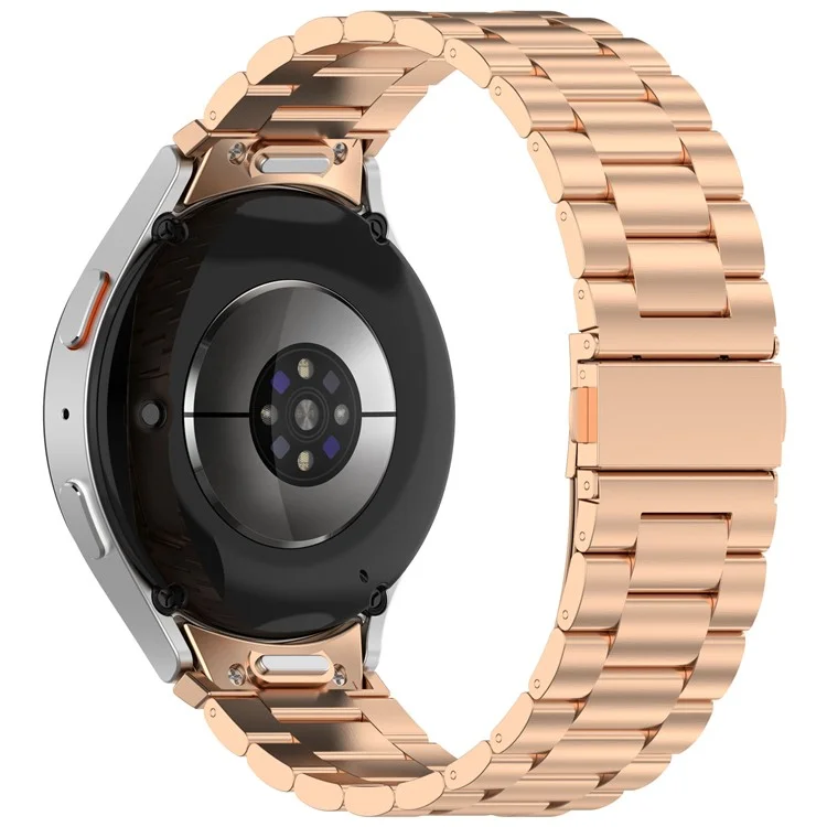 Watch Band for Samsung Galaxy Watch7  /  Watch6  /  Watch5  /  Watch4  /  Watch FE Stainless Steel Watch Strap with Removal Tool - Rose Gold