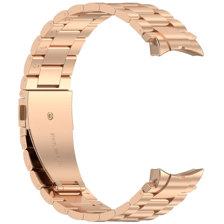 Watch Band for Samsung Galaxy Watch7  /  Watch6  /  Watch5  /  Watch4  /  Watch FE Stainless Steel Watch Strap with Removal Tool - Rose Gold