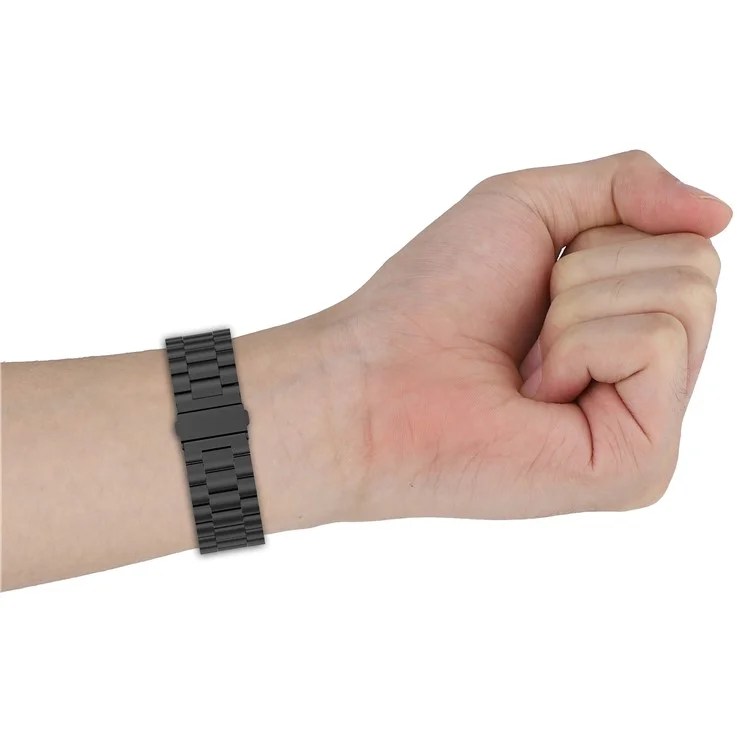 Watch Band for Samsung Galaxy Watch7  /  Watch6  /  Watch5  /  Watch4  /  Watch FE Stainless Steel Watch Strap with Removal Tool - Black