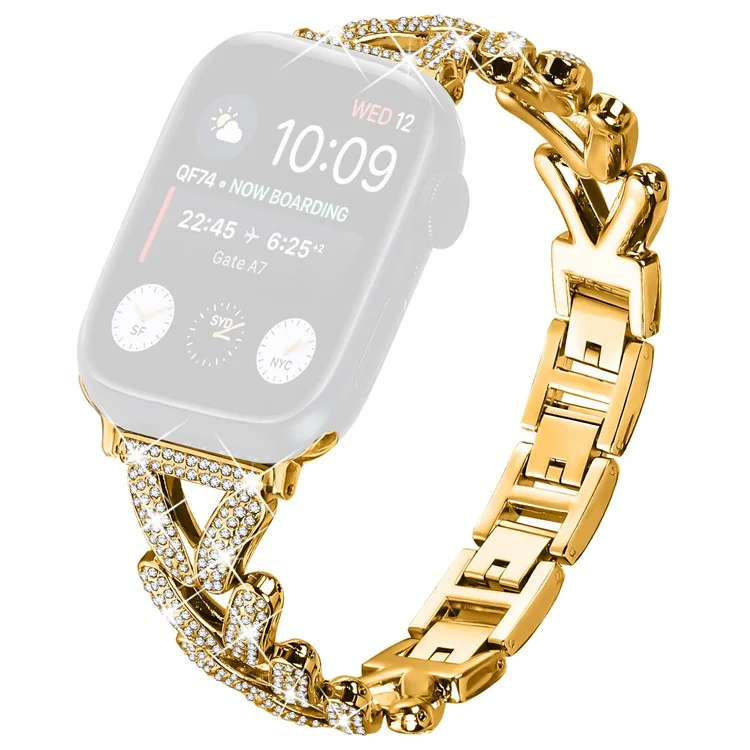 Zinklegierung Uhrenarmband für Apple Watch 10 46mm / Ultra 2 / Ultra 49mm / SE (2023) / (2022) / (2020) 6 5 4 44mm / 3 2 1 42mm - Gold