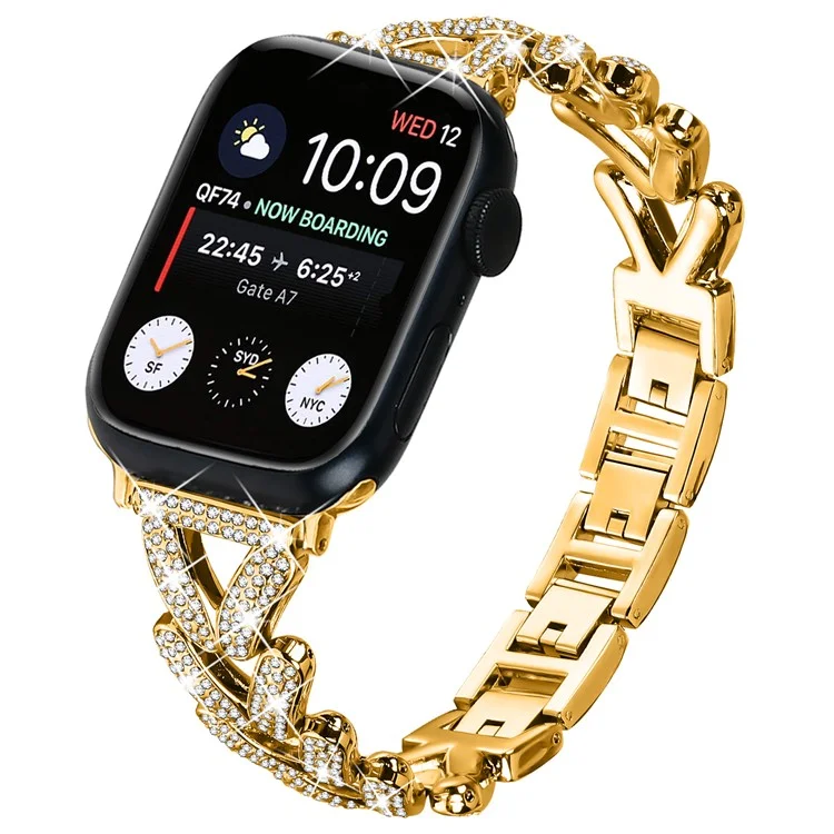 Zinklegierung Uhrenarmband für Apple Watch 10 46mm / Ultra 2 / Ultra 49mm / SE (2023) / (2022) / (2020) 6 5 4 44mm / 3 2 1 42mm - Gold