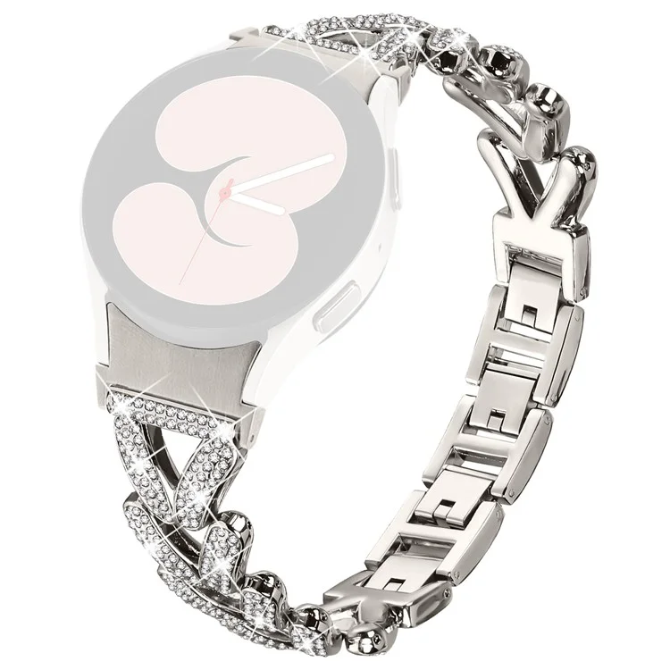 Zinklegierung Uhrenarmband mit Schnellverschluss-Steckverbinder für Samsung Galaxy Watch 44mm / 40mm Strass-Dekor Uhrenarmband - Sternenglanz
