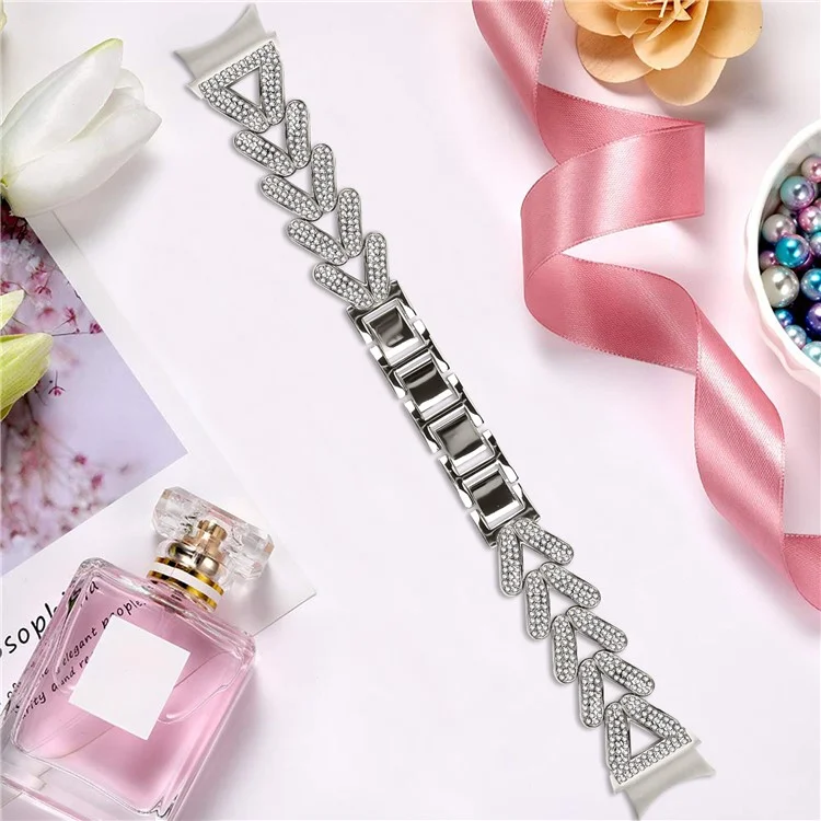 Zinklegierung Uhrenarmband mit Schnellverschluss-Steckverbinder für Samsung Galaxy Watch 44mm / 40mm Strass-Dekor Uhrenarmband - Sternenglanz