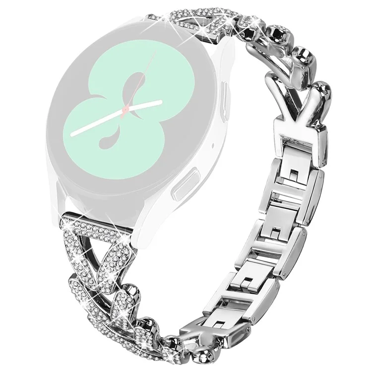 Zinc Alloy Twisted Watch Band Rhinestone Decor for Huawei Watch GT 3 42mm Watch Strap - Silver