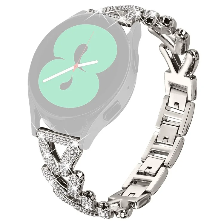 Bracelete de relógio trançado em liga de zinco com decoração de strass para Mibro Air Watch - Luz das estrelas