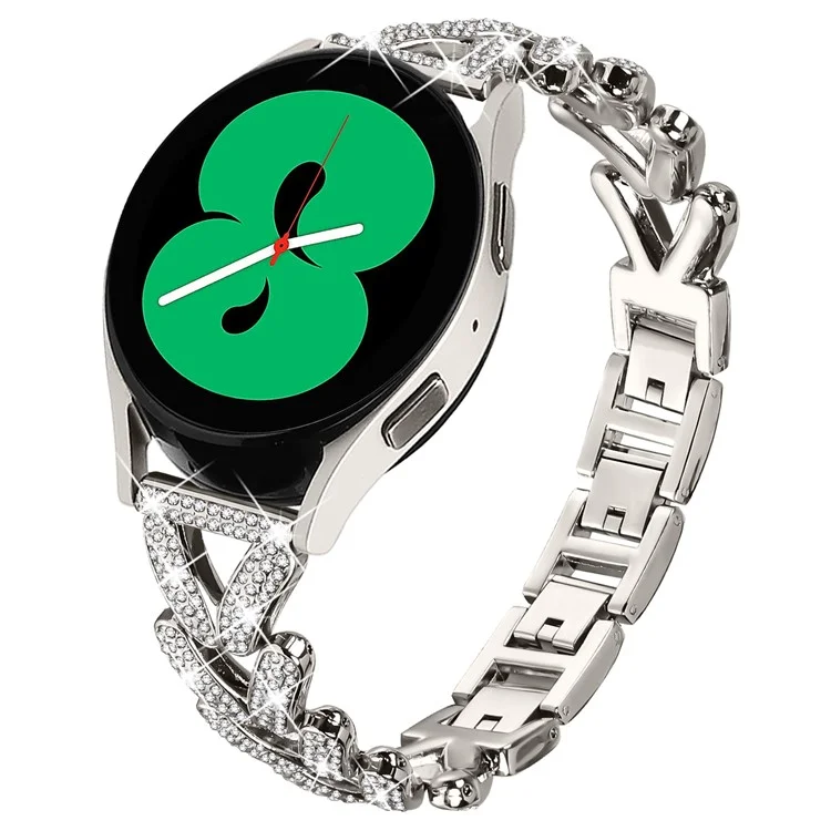 Bracelete de relógio trançado em liga de zinco com decoração de strass para Mibro Air Watch - Luz das estrelas