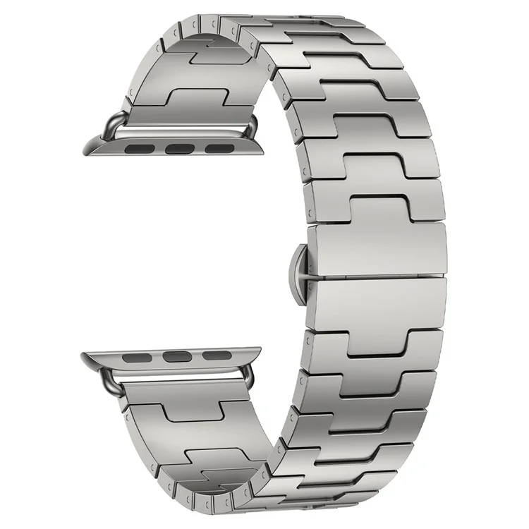 Titanium-Legierung Armband für Apple Watch Series 10 46 mm / Ultra 2 / Ultra 49 mm / 9 8 7 45 mm / SE (2023) SE (2022) SE 6 5 4 44 mm / 3 2 1 42 mm - Grau