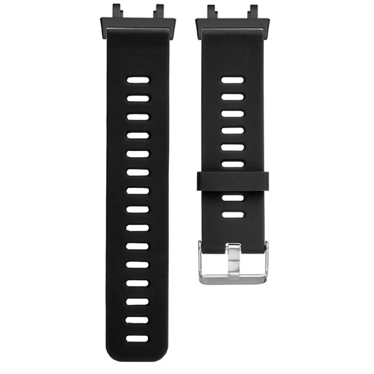 Correa deportiva de silicona para el reloj Huami Amazfit T-Rex 3 con conectores metálicos - Negro / Azul