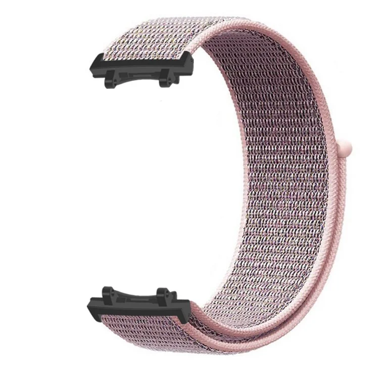 Para Huami Amazfit T-Rex 3 Nylon Watchband Loop Wrist Strap com Conector - Rosa