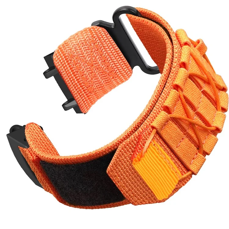 Для Huami Amazfit T-Rex 3 нейлоновый ремешок для часов с застежкой-петлей и коннектором - Оранжевый