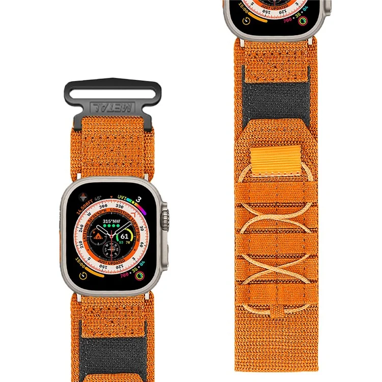 Нейлоновый петлевой ремешок для Apple Watch 10 42 мм / 9 8 7 41 мм / SE (2023) (2022) / SE 6 5 4 40 мм / 3 2 1 38 мм - Оранжевый