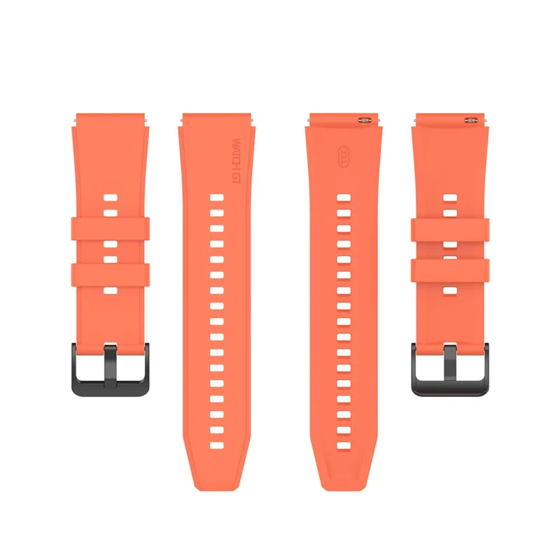 For Huawei Watch GT 2 Pro Soft Silicone Watch Band 22mm Replacement Strap - Orange