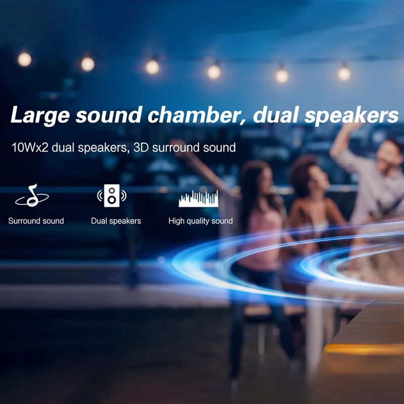 Q7 Android 9 Projector Auto Focus Full HD 1080P LCD Video Projector Home Theater - UK Plug