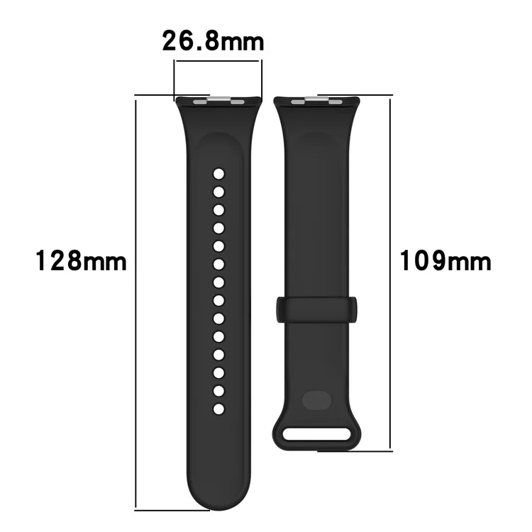 Bracelet de montre en silicone ajustable pour Xiaomi Mi Band 9 Pro - Noir