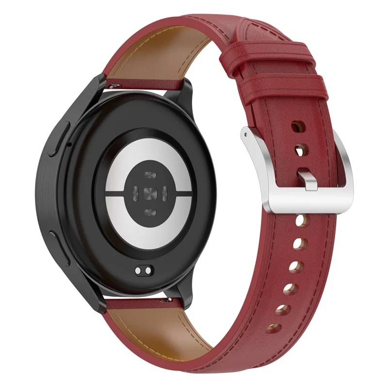 20mm Watch Band for Huami Amazfit Active / GTR Mini / Bip 3 / Bip 3 Pro Genuine Cow Leather Strap with Quick Release Connector - Red