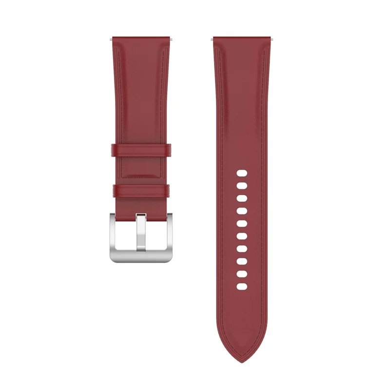 20mm Watch Band for Huami Amazfit Active / GTR Mini / Bip 3 / Bip 3 Pro Genuine Cow Leather Strap with Quick Release Connector - Red