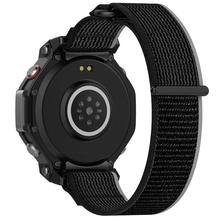 Для часов Huami Amazfit T-Rex 3 нейлоновый плетеный сменный ремешок - Черный+Серый