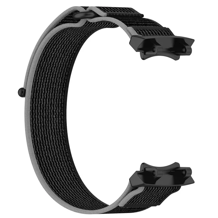 Для часов Huami Amazfit T-Rex 3 нейлоновый плетеный сменный ремешок - Черный+Серый