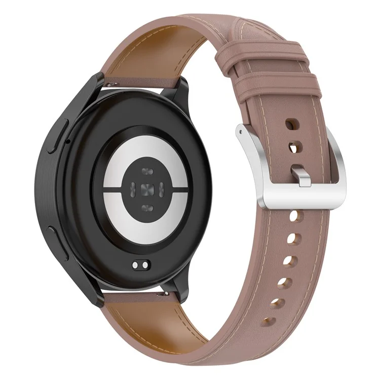 22mm Watch Band for Huami Amazfit Bip 5 / GTR 47mm / GTR 2 / GTR 2e Genuine Cow Leather Strap with Quick Release Connector - Deep Pink