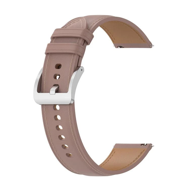 22mm Watch Band for Huami Amazfit Bip 5 / GTR 47mm / GTR 2 / GTR 2e Genuine Cow Leather Strap with Quick Release Connector - Deep Pink