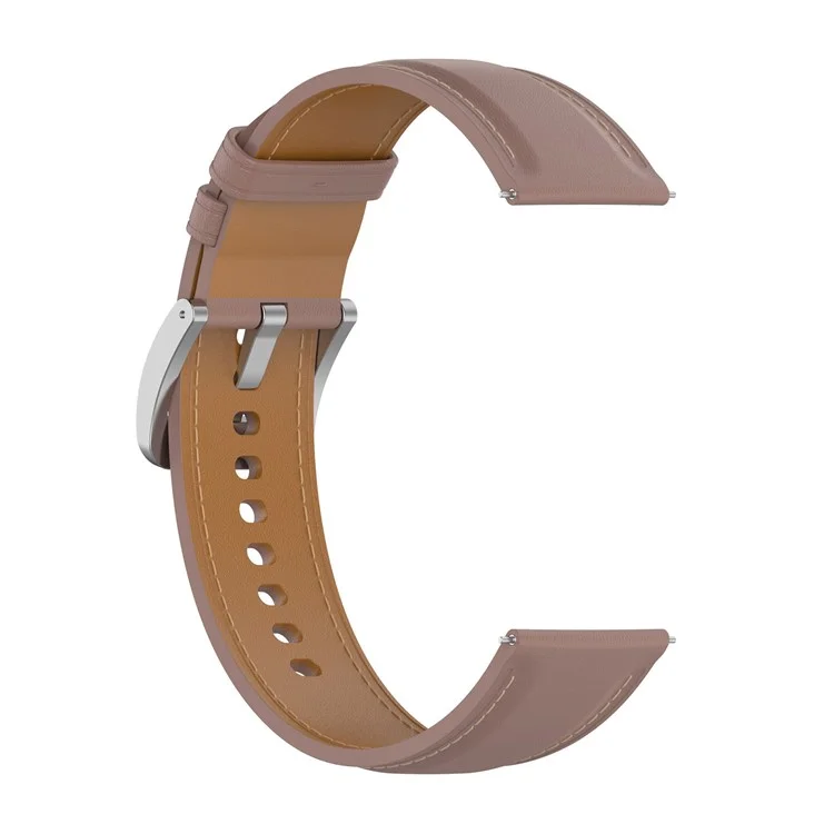 22mm Watch Band for Huami Amazfit Bip 5 / GTR 47mm / GTR 2 / GTR 2e Genuine Cow Leather Strap with Quick Release Connector - Deep Pink