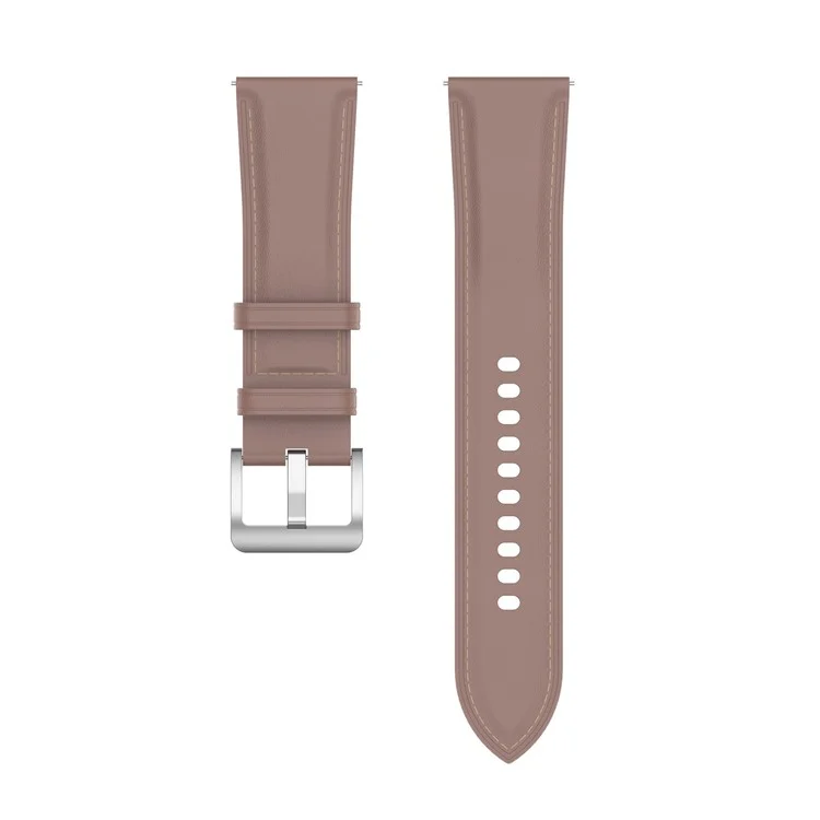 22mm Watch Band for Huami Amazfit Bip 5 / GTR 47mm / GTR 2 / GTR 2e Genuine Cow Leather Strap with Quick Release Connector - Deep Pink