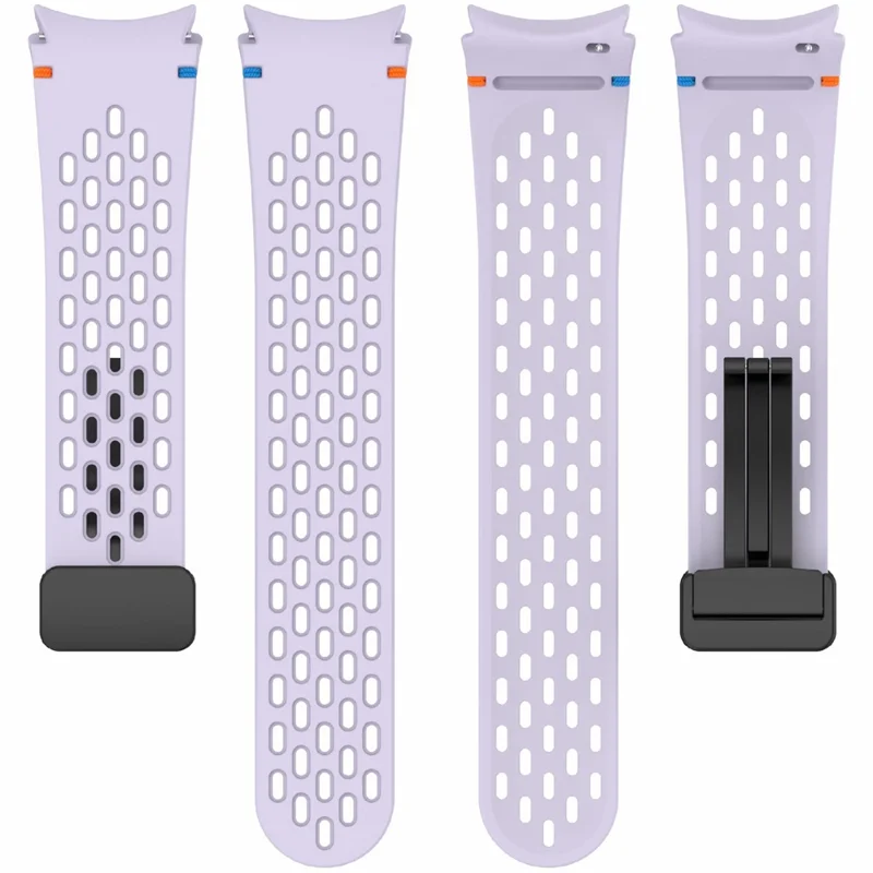 Silicone Watch Band for Samsung Galaxy Watch7 / Watch6 / Watch6 Classic / Watch 5 / Watch 5 Pro / Watch4 / Watch4 Classic / Watch FE Breathable Sport Strap - Purple