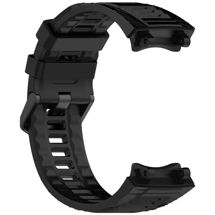 Para Huami Amazfit T-Rex 3 Correa de Reloj de Silicona Transpirable Suave - Negro