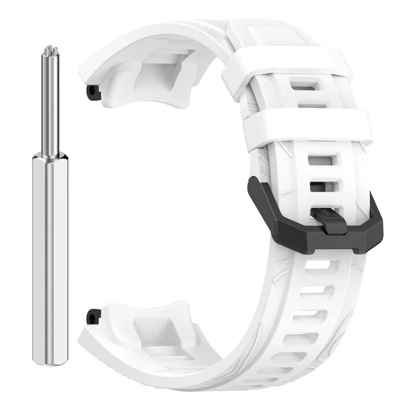 For Huami Amazfit T-Rex 3 Silicone Watch Band Breathable Soft Strap - White