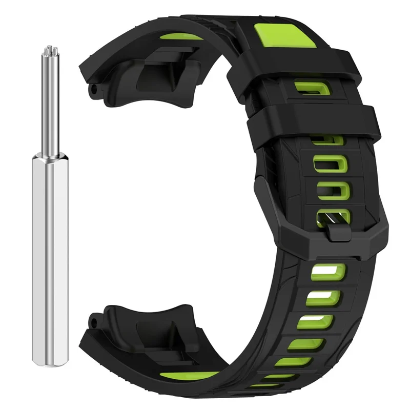 Cinturino per Huami Amazfit T-Rex 3, bicolore in silicone traspirante per sport - Nero+Verde