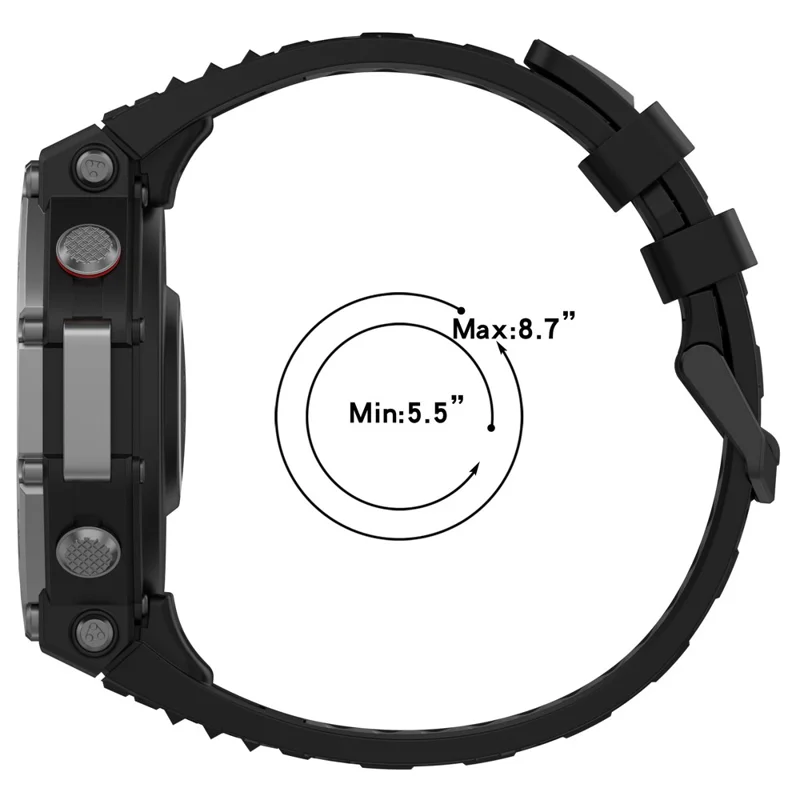 Cinturino per Huami Amazfit T-Rex 3, bicolore in silicone traspirante per sport - Nero+Verde