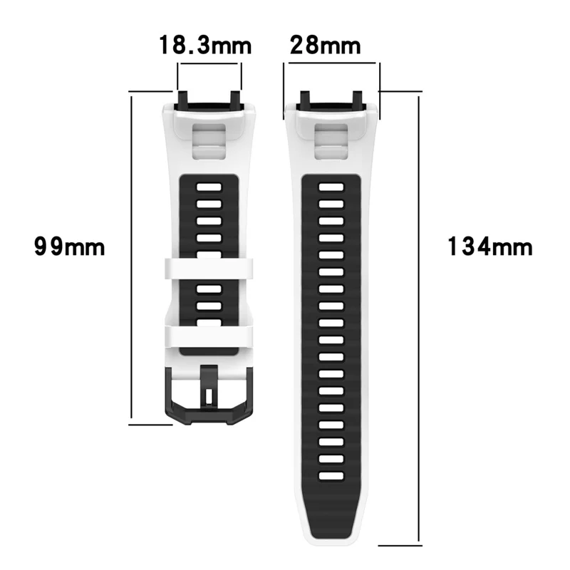 Cinturino per Huami Amazfit T-Rex 3, bicolore in silicone traspirante per sport - Nero+Verde