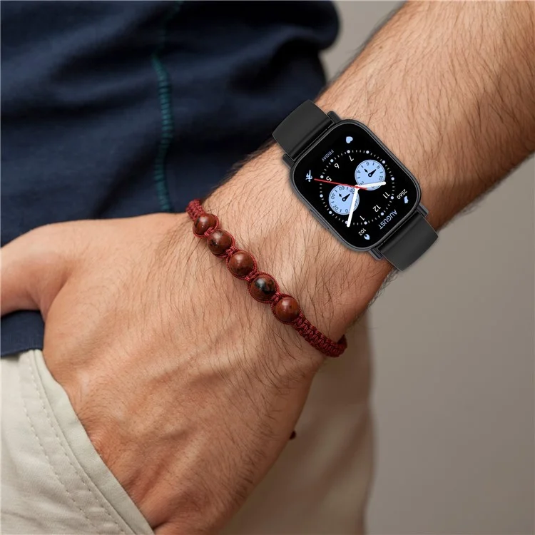 For Xiaomi Redmi Watch 5 Lite Band Waterproof Sweatproof Soft Silicone Sport Strap - Black